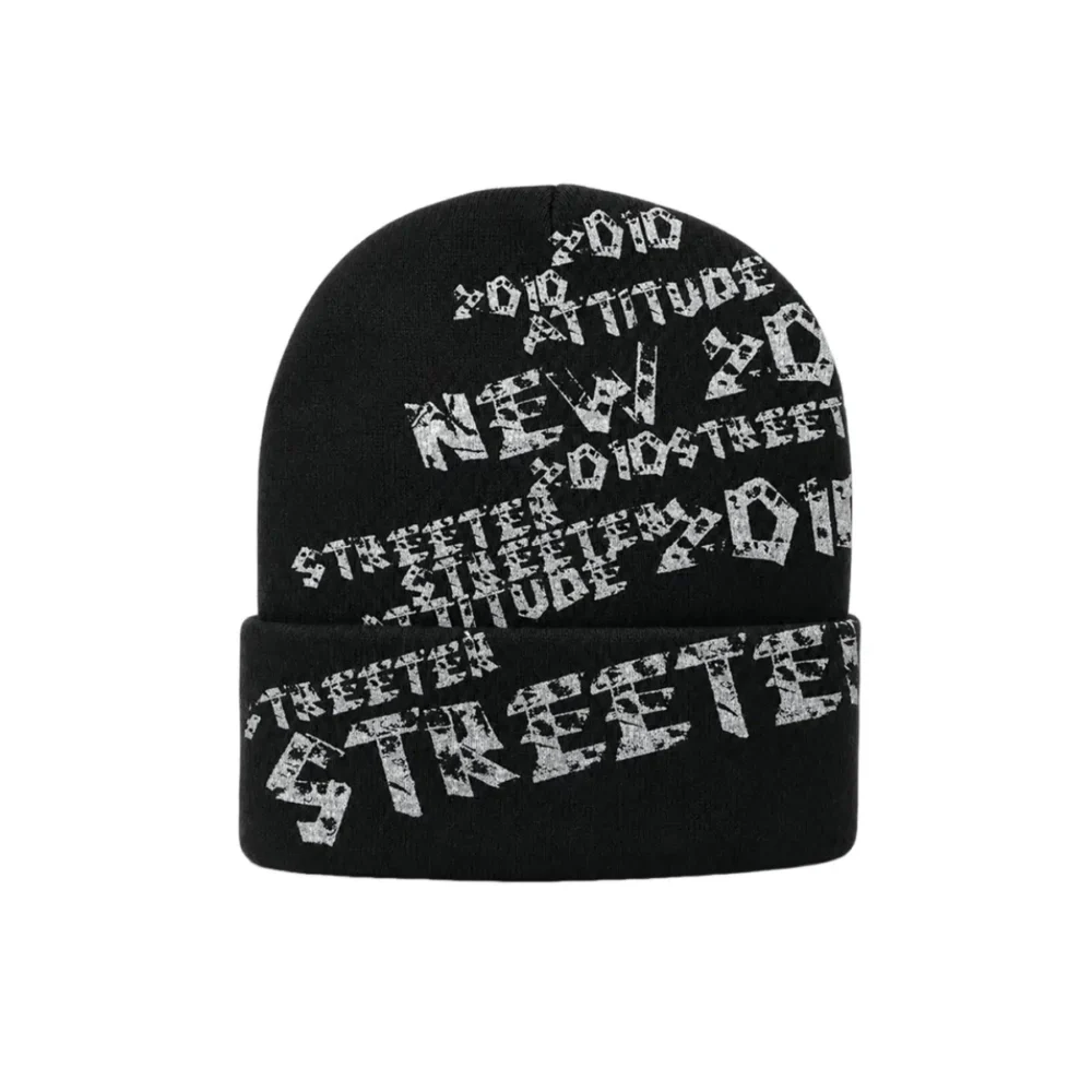 Creazioni grafiche in maglia - Cappellino senza cuciture AG-SWBN26010, nero Creazioni grafiche in maglia - Cappellino senza cuciture AG-SWBN26010, nero