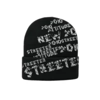 Creazioni grafiche in maglia - Cappellino senza cuciture AG-SWBN26010, nero