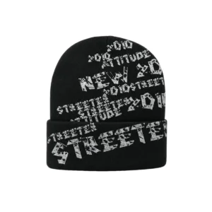 Creazioni grafiche in maglia - Cappellino senza cuciture AG-SWBN26010, nero