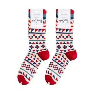 Custom Jacquard Colorful Geometric Crew Socks AC-S04
