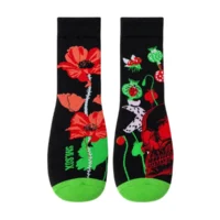 Custom Jacquard Floral Patterns Crew Socks AC-S05