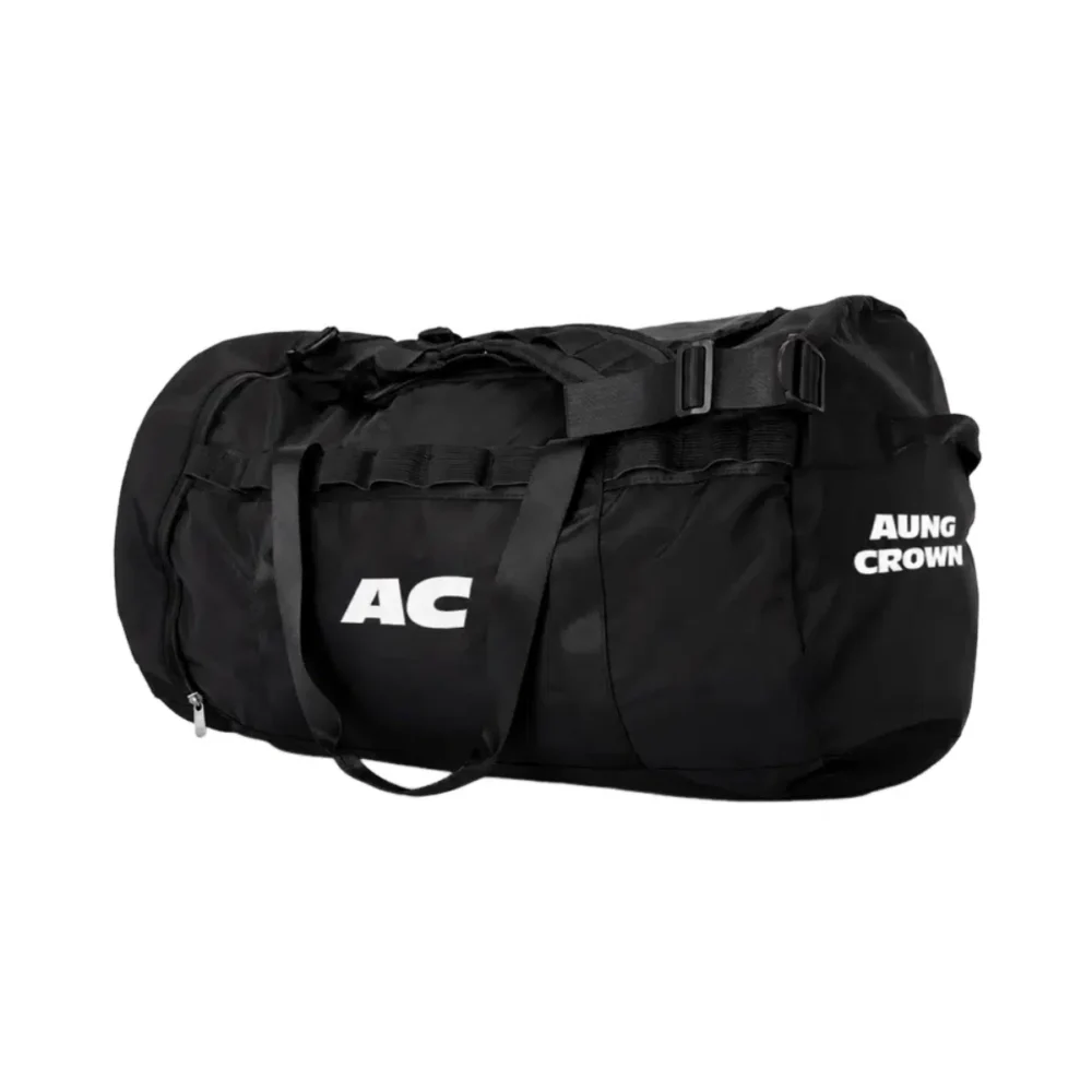Custom Print Travel Black Cylindrical Duffle Bag ACBAG-018 Custom Print Travel Black Cylindrical Duffle Bag ACBAG-018