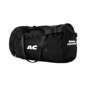 Custom Print Travel Black Cylindrical Duffle Bag ACBAG-018