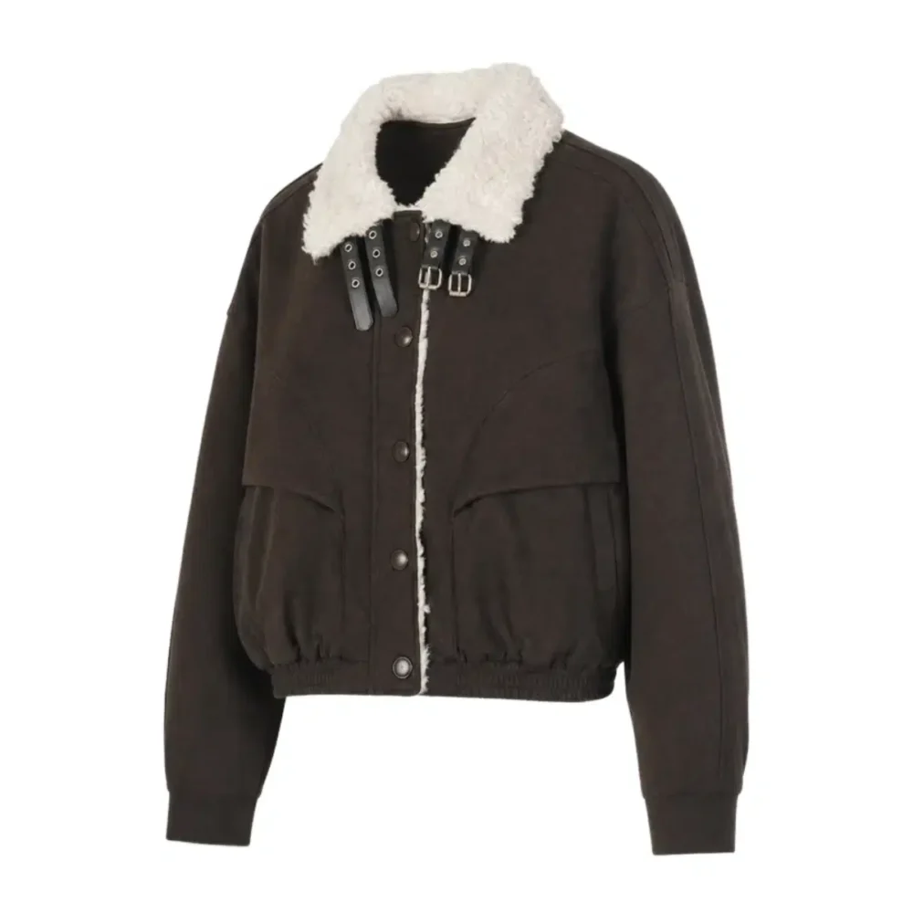 Custom Retro Moto-Style Fleece-Lining Jacket AG-YCJK26912