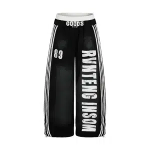 Custom Silk Print Patchwork Elastic Waistband Sweatpants AG-YCPT26926