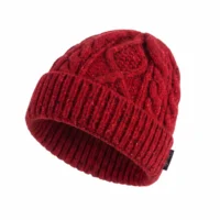 Cavalletto in maglia a coste personalizzato con etichetta in tessuto, rosso AG-UWBN26024-1, LOOK 3D